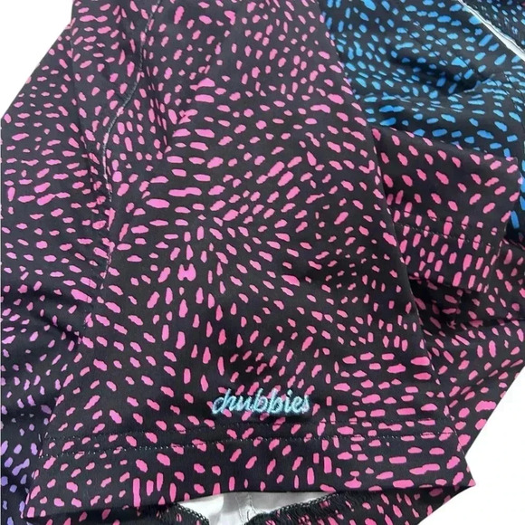 Chubbies Performance Polo Shirt Size Med Multi Color Black Pink Blue Speckle - Picture 11 of 12